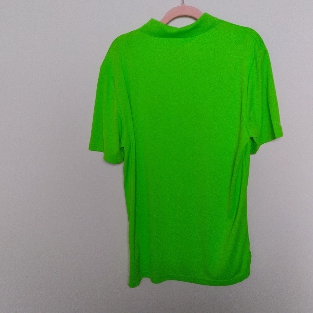 Adidas Golf Neon Green UPF 50 Performance Polo Shirt Size Medium New - Picture 2 of 9
